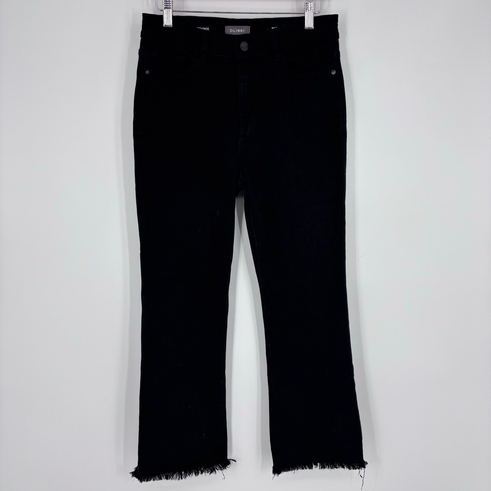 DL1961 Bridget Boot High Rise Instasculpt Crop Jeans Women 29 Henderson Black